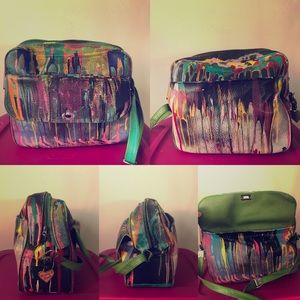 Hand Painted Vintage Bowling Bowl Style Bag